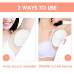 MAYCREATE 2pcs Washable & Resuable Strap-Armpit Sweat Pad for Women and Men with Invisible Underarms/Shoulder For Girls
