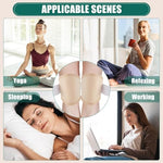 MAYCREATE® 4PCS Castor Oil Pack Wrap for Knee with Adjustable Elastic Strap Reusable Breathable Cotton Compress Pads for Calf Knees Arm Leg