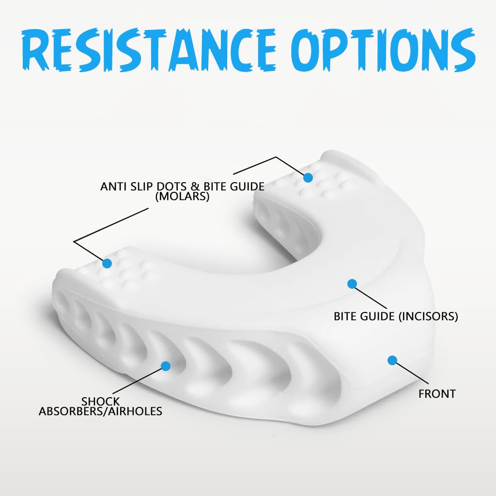 MAYCREATE 40lbs Jawline Exerciser Tool for Men Women Foodgrade Silicone Jaw Line Shaper Jaw Exerciser for Intermediate & Advance Users