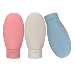 MAYCREATE 3pcs Travel Bottles for Toiletries, 60ML Refillable Plastic Containers with Lid Small Leak Proof Empty Squeeze Bottles Kit for Toiletries, Cream, Gel, Shampoo, Lotion Dispenser