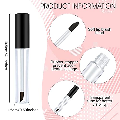 MAYCREATE® 10ml Empty Mascara Tube Wand Container Bottle for Castor Oil Brush Kit Combo with Funnels Mascara Eyeliner For Women Travel (Including 2 Mascara Tubes 2 Funnels) 2 PCS