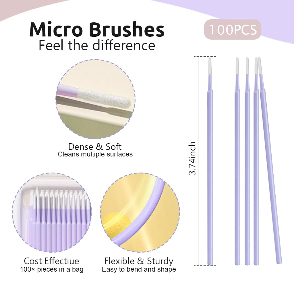 MAYCREATE Precision Cotton Swabs for Makeup and Nail Art featuring Micro-Tip Design | 100-Count