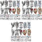 MAYCREATE® 42 Sheets Tattoo Sticker for Men Eagle Temporary Tattoos Skull Variety Assorted for Body Art Waterproof Women 126 PCS