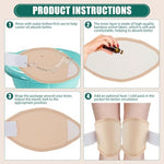 MAYCREATE® 6PCS Castor Oil Pack Wrap for Knee with Adjustable Elastic Strap Reusable Breathable Cotton Compress Pads for Calf Knees Arm Leg