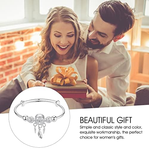 MAYCREATE Silver Creative Dreamcatcher Electroplate Bracelet for Women,Adjustable Size,Fashion Stylish Jewelry for Girls, With Gift Box