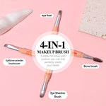 MAYCREATE 4 in 1 Makeup Brush Set for Travel with Stackable Design and Mini Portable Brushes