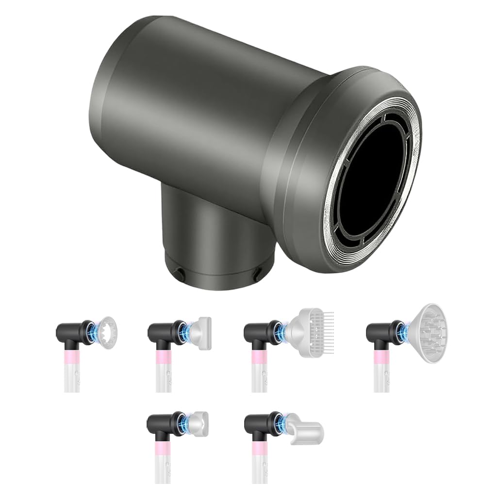 MAYCREATE Adaptor for Dyson Airwrap Attachments featuring Heat‑Resistant Right Angle Design | Converts HS01 HS03 HS05 HS08 Styler to Hair Dryer