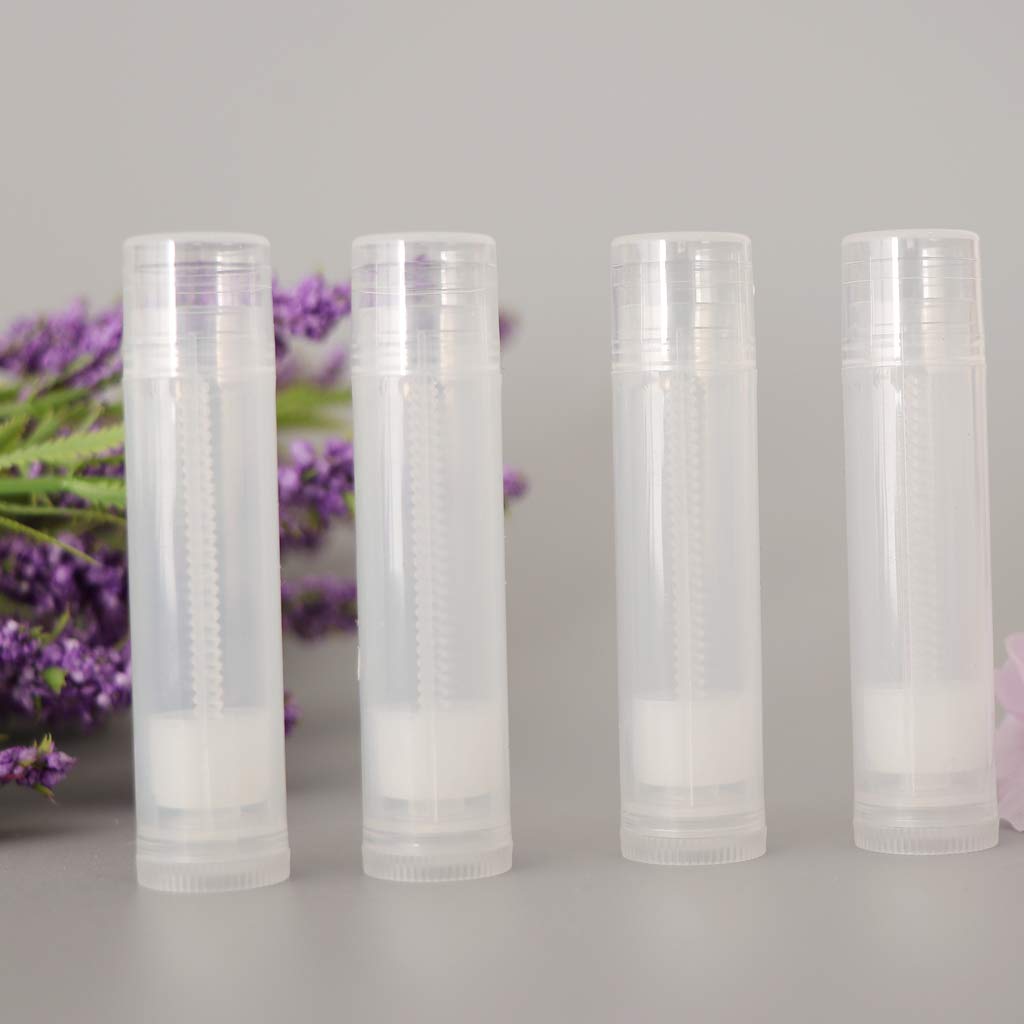 MAYCREATE 25 Pieces 5g Clear Lip Gloss Tubes Set for DIY Lipstick, Refillable Cosmetic Containers, Draw or Stick Custom Designs