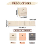 MAYCREATE Mini Travel Jewelry Bag for Trips with Snap Button Closure and PU Material | 3 Piece Organizer Set