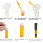 MAYCREATE Empty Mascara Tube 10ml for Castor Oil with Spiral Brush and Funnels | Travel Set