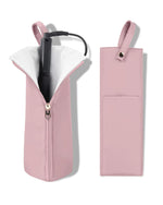 MAYCREATE® Hot Iron Holder & Mat, Heat Resistant Travel Bag for Curling Iron, Flat Irons - Hair Tool Organizer for Home, Travel -Light Pink