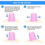 MAYCREATE Silicone Cupping,Family Cupping Therapy Set for Cellulite Neck Face Body Massage Suction Cups(Set of 4) (Pink)