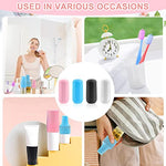 MAYCREATE® 16PCS Leak Proof Sleeves for Travel Bottles Silicone Elastic Covers for Toiletries Reusable Container Shampoo