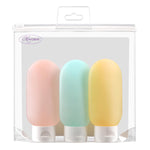 MAYCREATE Plastic 3Pcs Travel Toiletries Bottle 60Ml Empty Travel Bottles For Toiletries Leakproof Squeeze Travel Bottle Kit Containers For Shampoo Lotion, Pink