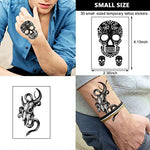 MAYCREATE® 35 Sheets Temporary Tattoo Sticker For Men Black Tatto Sticker Beast on Arm Waterproof Large Tattoo Stickers Assorted Tatto Sticker 3 PCS