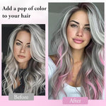 MAYCREATE 5 Pcs Pink Hair Extensions for Women, Synthetic Long Hair, Lightweight Clip-In Artificial Highlight Extensions, Perfect for Daily Use, Parties, Festivals, Navratri, and Gifting