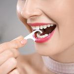 MAYCREATE Dental Floss Picks Dispenser, Adults for Clean Teeth Floss Sticks Toothpick, Automatic Pop-Up Organiser Case with Flossers 88 Count, Flosser Holder Container Tool for Tooth Care