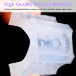 MAYCREATE 3D Gel Nail Art Flower Molds for DIY Floral Designs featuring 4PCS Silicone Templates