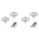 MAYCREATE Shoe Clips Charms for Women featuring 4PCS Crystal Rhinestone Decoration for Wedding & Party Heels
