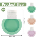 MAYCREATE 3Pcs 90ml Travel Bottles for Toiletries, Soft Silicone Travel Dispenser Bottle, Travel Shampoo Bottle Set, Squeezable Leak Proof Refillable Travel Toiletry Bottles for Lotion, Liquid Soap