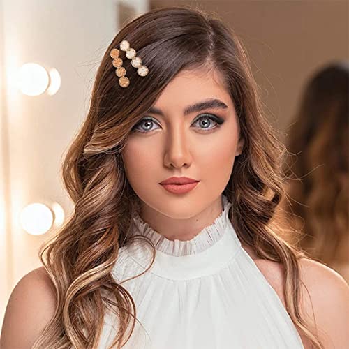 MAYCREATE 4 Pcs Fashion Crystal Rhinestone Hairpin,Non slip Acrylic Resin Hair Clips,Elegant Lady Hair Accessories for Women and Girls