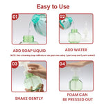 MAYCREATE 2Pcs Foaming Hand Soap Dispenser, 250ml Plastic Empty Flower-Shaped Foam Pump Liquid Soap Dispenser Bottles