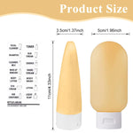 MAYCREATE Travel Bottles for Toiletries Set 3pcs 60ml with Leakproof Flip Caps | BPA-Free Refillable Containers