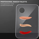 MAYCREATE Makeup Spatula & Palette Set, Stainless Steel Spatula and Clear Acrylic Foundation Palette Combo, Beauty Cosmetic Makeup Tool, Spatula with Protective PU Sleeve