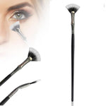 MAYCREATE Eyebrow Brush, Folding Angle Scalloped Lash Brush, Mascara Fan Brush for Upper Lower Eye Lash, Multifunctional Angled Fan Shaped Eyelash Brush Lash Wand Brush Makeup Tool
