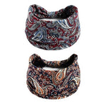 MAYCREATE® 2Pcs Fashion Sport Headbands for Women Moisture-wicking Headbands Stretchy Pre-tie Running Head Bands Quick Drying Boho Stylish Sport Headbands for Yoga, Jogging