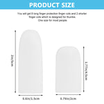 MAYCREATE 10pcs finger protection, Gel Finger Support Protector Gloves, Gel Finger Cots/Covers for Trigger Finger Hand Eczema Finger Cracking Finger Arthritis, White