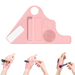 MAYCREATE Makeup Brush Holder Palette with 6 Brush Slots for Mixing Foundation | Handwear Design