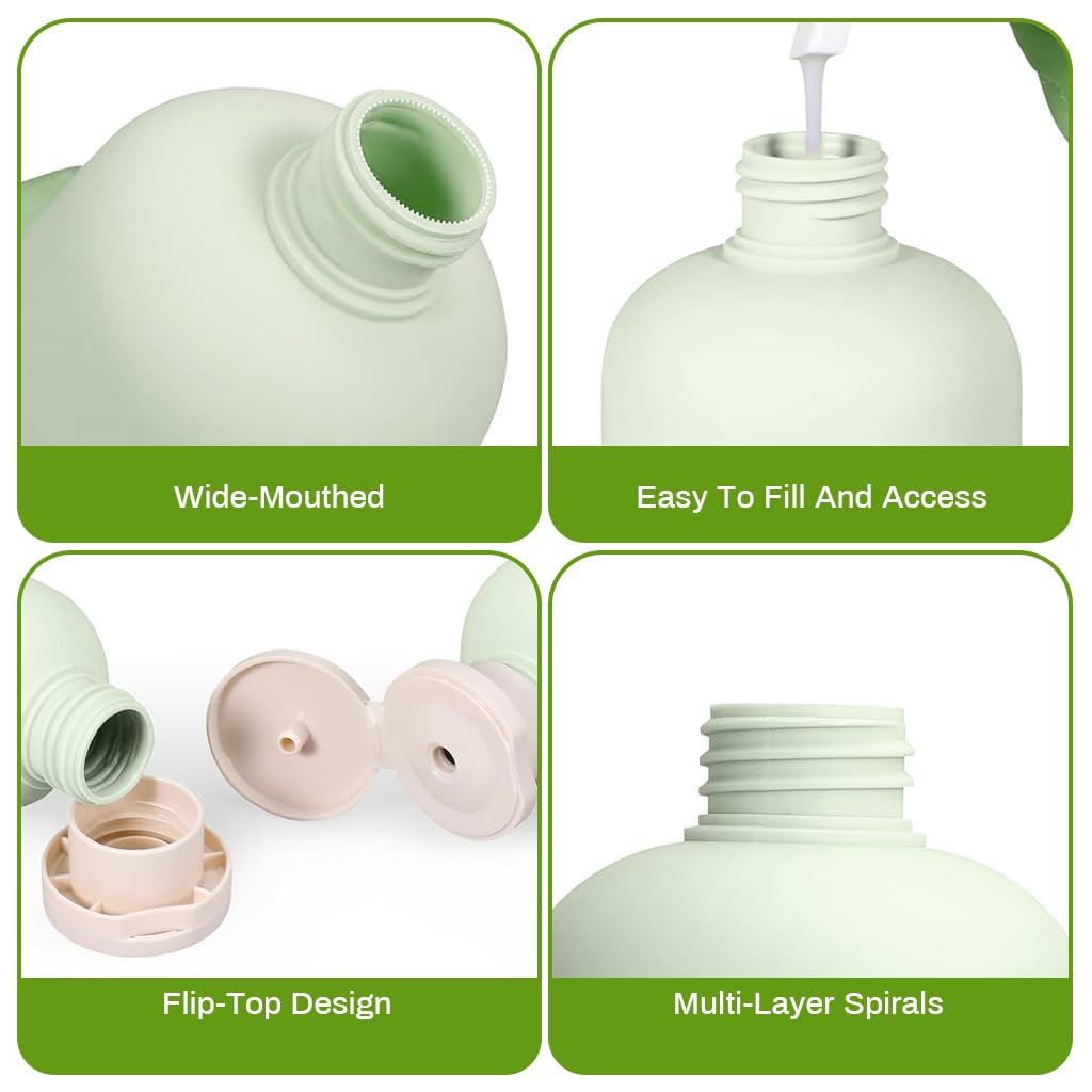 MAYCREATE Travel Bottles Kit for Toiletries with 16pcs 90ml Silicone Leakproof Design | Includes Cream Jars and Accessories