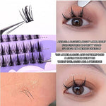 MAYCREATE® False Eyelash Extensions Kit DIY 160pcs Eye Lashes Clusters 11-12-13mm Mixed Natural Curl False Eyelashes for Women Girls Home Use Wispy Lash X 3