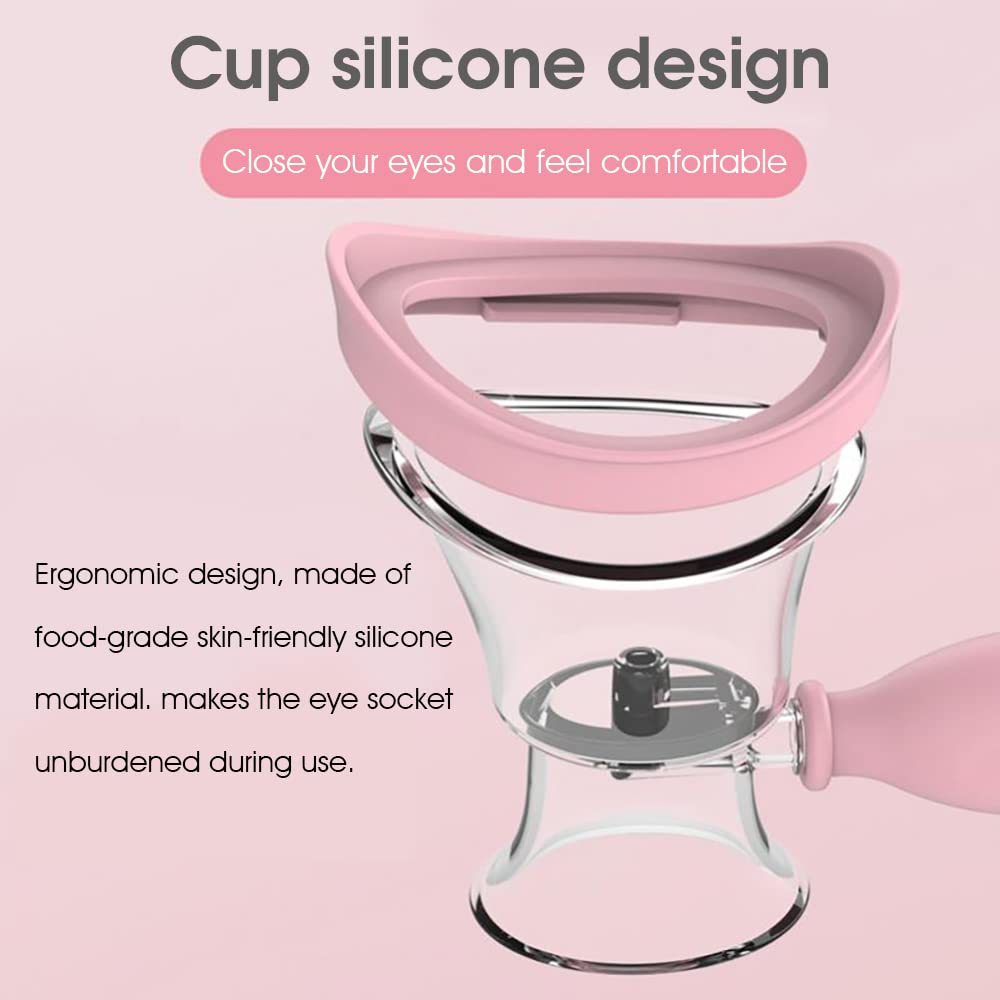 MAYCREATE Eye Wash Cup Silicone Eye Cleaning Cup Efficient Eye Rinse Travel Eye Cleansing Cup with Manual air Pressure