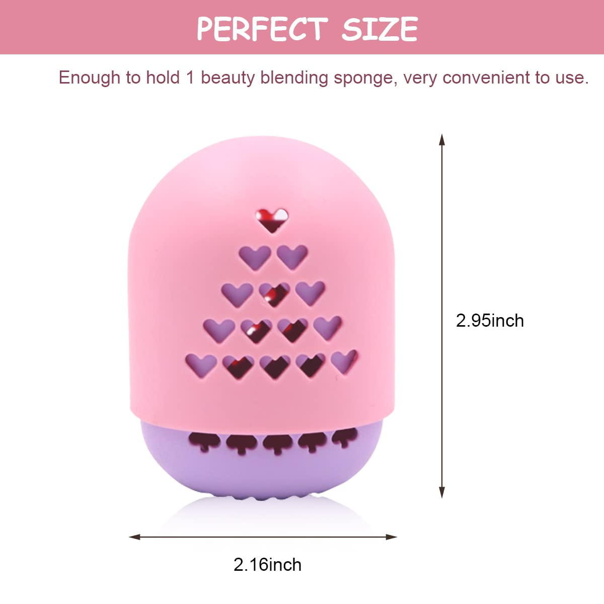MAYCREATE Beauty Blender Sponge Silicone Storage Case,Makeup Sponge Blender Rack Portable Travel Case for Beauty Blender Sponge