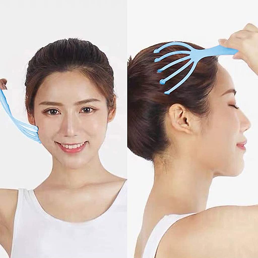 MAYCREATE Head Massager for Scalps, 5 Fingers Scalp Massage Machine with Steel Balls, Manual Massager for Deep Relaxation, Stress Reduction and Improved Sleep Quality