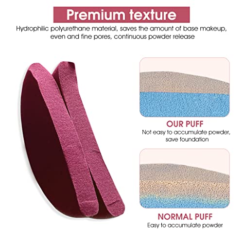 MAYCREATE® 21PCS Makeup Sponge Powder Puff Latex-free Makeup Puff Blender Sponge, Air Cushion Pads for Liquid Foundation, Cream, Powder, Concealer, Wet & Dry Dual Use(Pink)