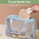 MAYCREATE Travel Bottles for Toiletries 3pcs 90ml with Leak Proof Flip Up Lids | Silicone Refillable Set
