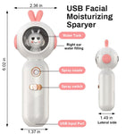 MAYCREATE Face Mist Sprayer Nano Portable Face Steamer Mini Nano Face Mist Face Mister Skin Moisturizing Facial Sprayer - USB Rechargeable, Night Light Design