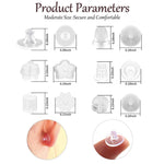 MAYCREATE Earring Backs for Ear Studs featuring 6 Styles and 550PCS Clear Clutch Stoppers