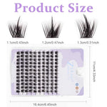 MAYCREATE 160PCS Eyelash Clusters Lash Kit, Lash Clusters Eyelash Extensions Individual Lashes Wispy 11-13mm Mixed Eyelash Clusters D Curl DIY Lash Extension at Home for Beginners