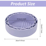 MAYCREATE Makeup Brush Cleaner for Deep Cleansing with 5.1 in Textured Bowl and Drying Rack | Purple Silicone