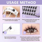 MAYCREATE® False Eyelash Extensions Kit DIY 160pcs Eye Lashes Clusters 11-12-13mm Mixed Natural Curl False Eyelashes for Women Girls Home Use Wispy Lash X 3