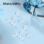MAYCREATE Earring Backs for Droopy Ears 10Pcs featuring Heart Shaped Acrylic Charm | Rubber Grip for Women and Girls Earrings