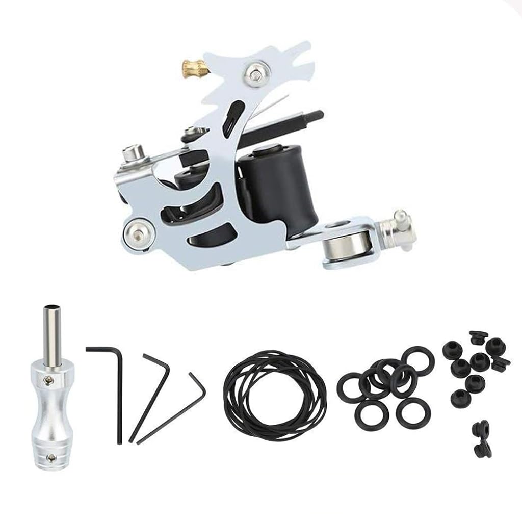MAYCREATE Mini Liner Machine Gun with Needle Grips,Tattoo Kit Accessories