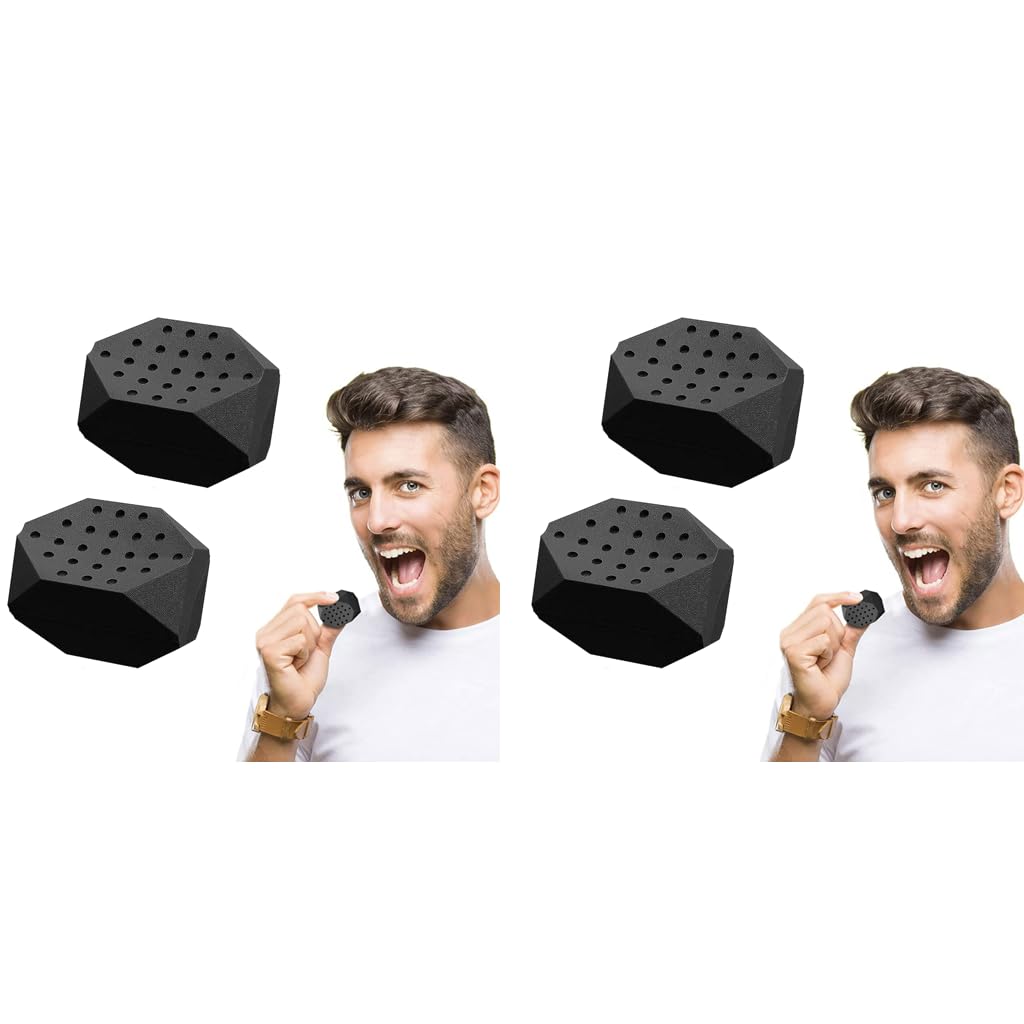 MAYCREATE Jawline Exerciser for Men and Women with 45lbs Silicone Trainer | 4PCS Face Shaper