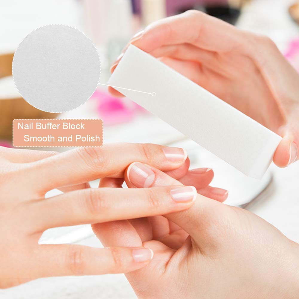 MAYCREATE 10PCS Nail Files, Professional Nail File Set, Curved Fingernail files, 100/180 grit Double-Sided Emery Board Manicure Tools for Home and Salon Use (Blue)