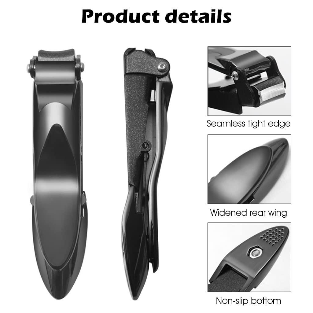 MAYCREATE Nail Clippers For Men Nail File Set Stainless Steel Foldable Nail Cutter with Organizer Case Anti Splash Nail Clipper Toenail Clippers Travel Portable Nail Clipper