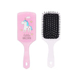 MAYCREATE Hair Brush, Pink Unicorn Hair Brush with Ball-tipped Nylon Bristle & Air Cushion Anti Static No Frizz Comb for Women Girls Thick Wet Damaged Curly Long Hair Volume Massage, Detangler Brush